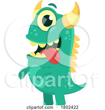 Cartoon Clipart Begging Monster by Hit Toon