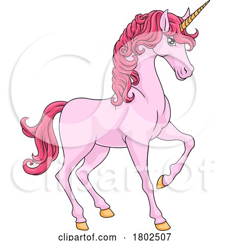 Unicorn Horse Animal Cartoon Mascot from Myth by AtStockIllustration