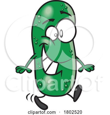Clipart Cartoon Happy Cucumber by toonaday