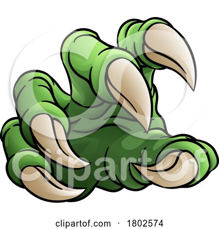 Monster Claw Dinosaur Dragon Cartoon Talon Hand by AtStockIllustration