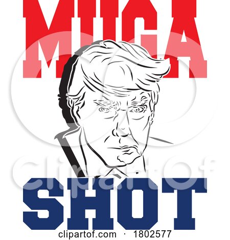 Donald Trump Muga Shot Caricature by Johnny Sajem