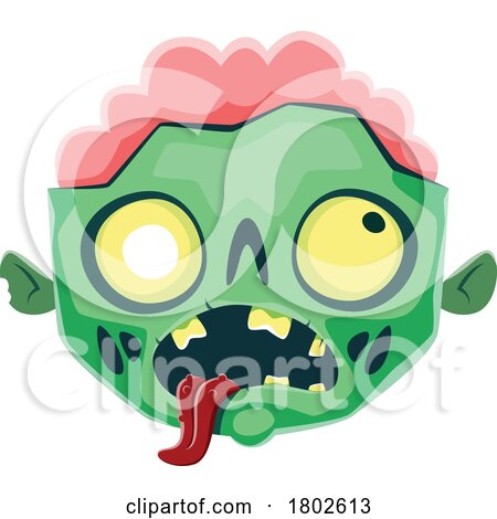 Halloween Zombie Face by Vector Tradition SM