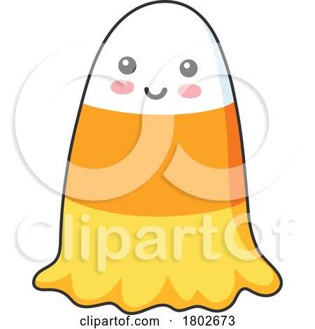 Halloween Candy Corn Ghost by Vector Tradition SM