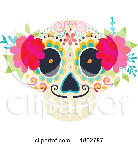 Day of the Dead Dia De Los Muertos Sugar Skull by Vector Tradition SM