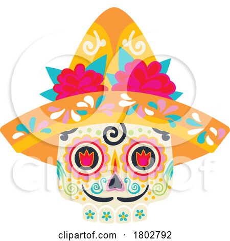 Day of the Dead Dia De Los Muertos Sugar Skull by Vector Tradition SM