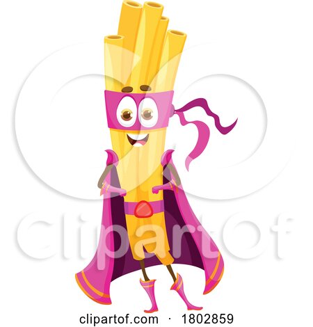 Super Zitoni Pasta Food Mascot by Vector Tradition SM
