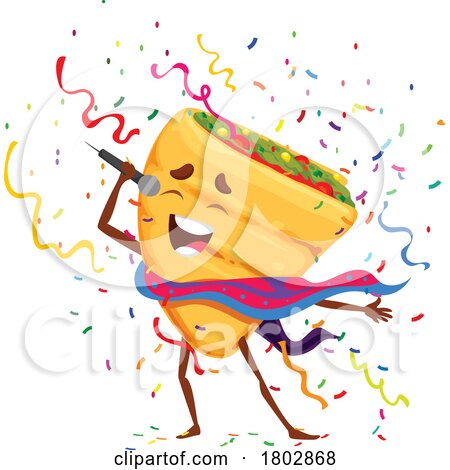Singing Quesadilla Food Mascot by Vector Tradition SM