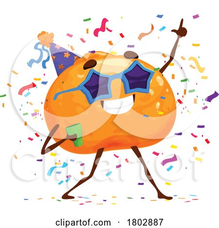 Party Orange Food Mascot by Vector Tradition SM