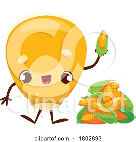 Corn Food Mascot by Vector Tradition SM