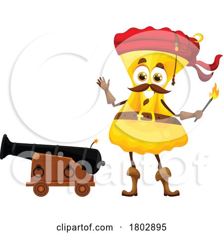 Pirate Farfalle Pasta Food Mascot by Vector Tradition SM