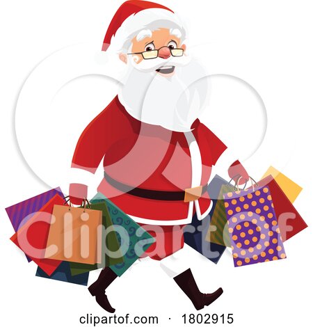 Santa Claus Shopping by Vector Tradition SM