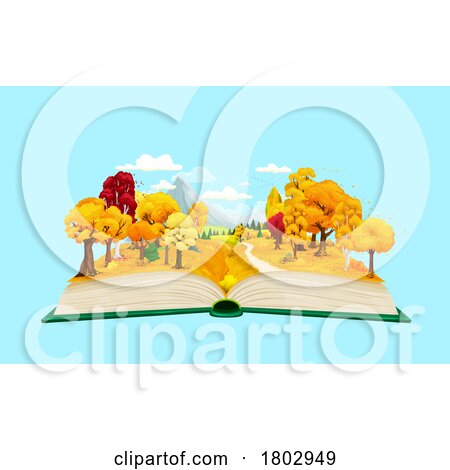 Book with Autumn Landscape by Vector Tradition SM