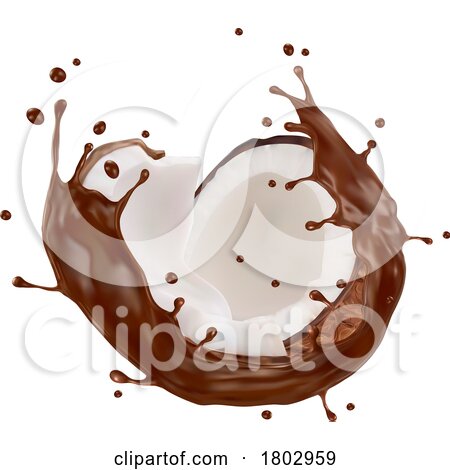 Coconut and Chocolate Splash by Vector Tradition SM