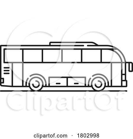 Black and White Bus by Vector Tradition SM