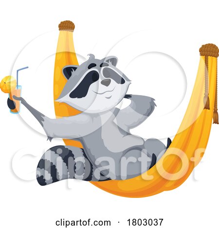 Raccoon in a Hammock by Vector Tradition SM