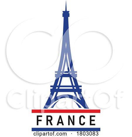Eiffel Tower over France Text by Vector Tradition SM