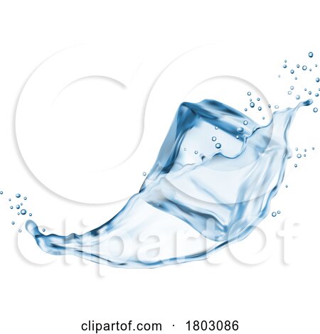 3d Ice Cube and Water Splash by Vector Tradition SM