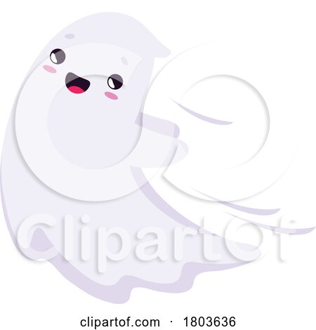 Cute Halloween Ghost by Vector Tradition SM
