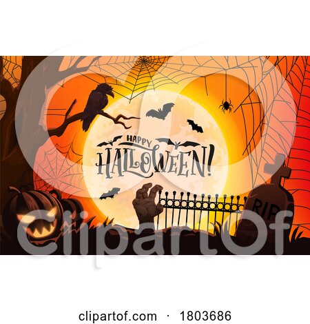 Happy Halloween Greeting by Vector Tradition SM