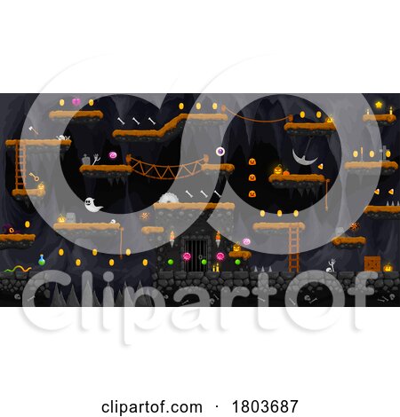Halloween Video Game Background by Vector Tradition SM