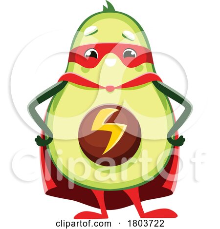 Super Avocado Food Character by Vector Tradition SM