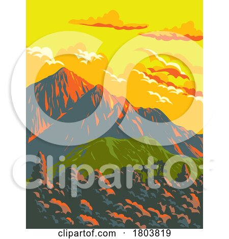 Mount Athos in Northeastern Greece WPA Art Deco Poster by patrimonio