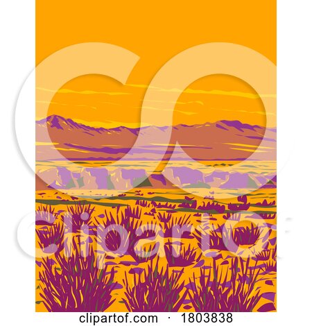 Atacama Desert in Argentina and Chile WPA Art Deco Poster by patrimonio