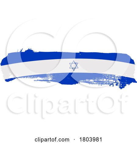 Brush Israel Flag by Domenico Condello