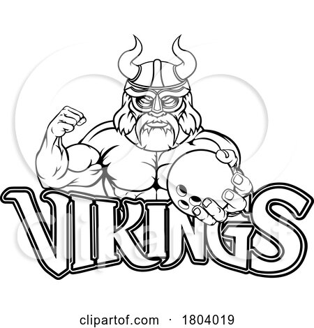 Viking Bowling Sports Mascot by AtStockIllustration