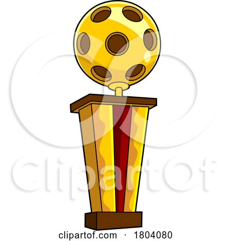 Cartoon Pickleball Trophy by Hit Toon