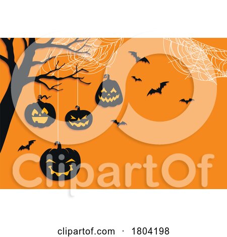 Halloween Pumpkins and Bats by Vector Tradition SM