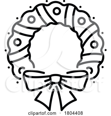 Christmas Wreath Icon by Vector Tradition SM