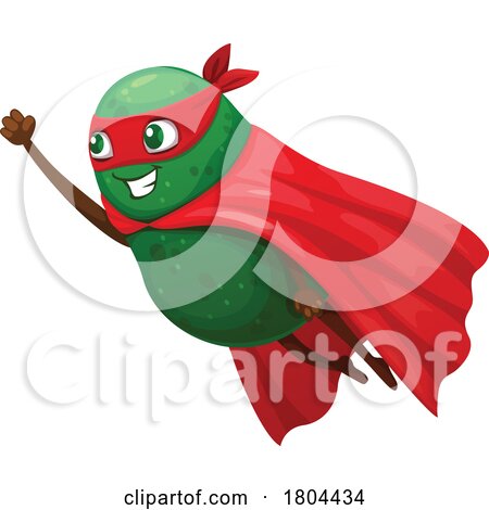 Super Avocado Food Mascot by Vector Tradition SM
