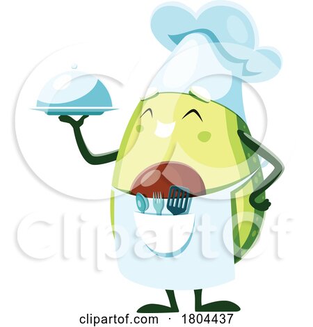 Avocado Chef Food Mascot by Vector Tradition SM