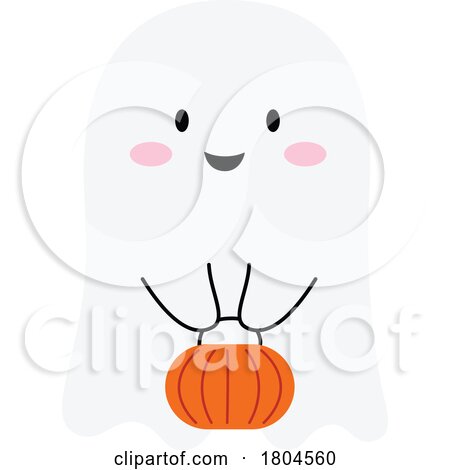 Halloween Ghost Trick or Treating by Vector Tradition SM