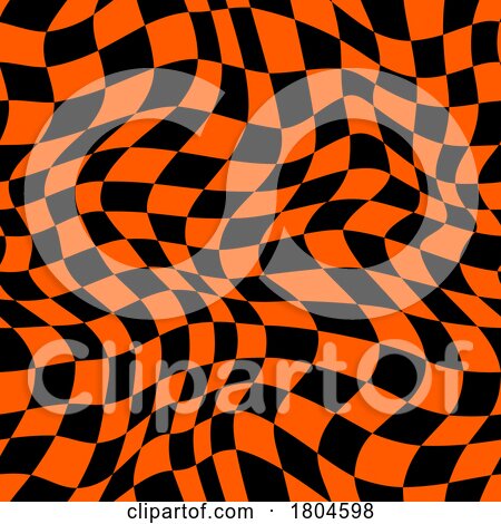 Wavy Checkered Halloween Background by Vector Tradition SM
