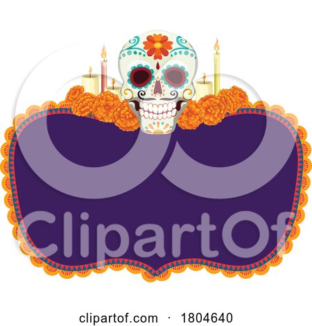 Day of the Dead Dia De Los Muertos Label or Frame Design by Vector Tradition SM