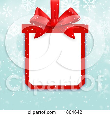 Christmas Tag over a Snowflake Background by Vector Tradition SM