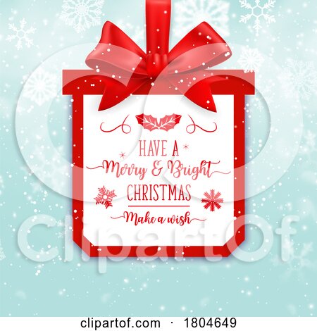 Have a Merry and Bright Christmas Make a Wish Greeting by Vector Tradition SM