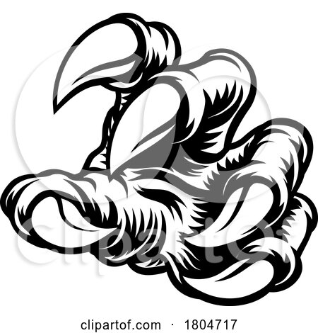 Claw Monster Hand Dragon Dinosaur Talon Cartoon by AtStockIllustration