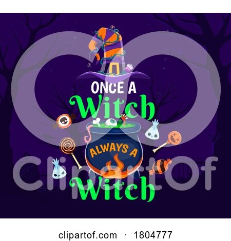 Once a Witch Always a Witch Design on Purple by Vector Tradition SM