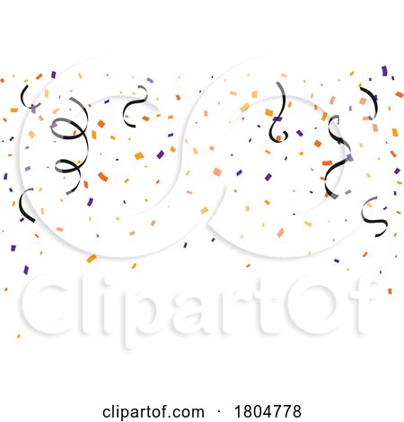 Halloween Party Confetti Background by Vector Tradition SM