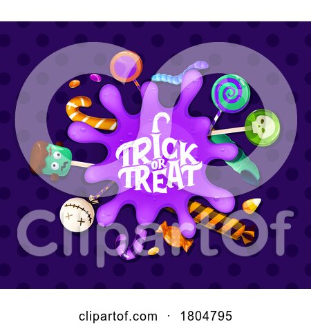 Trick or Treat Design on Purple by Vector Tradition SM
