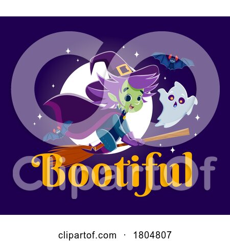 Halloween Bootiful Witch by Vector Tradition SM