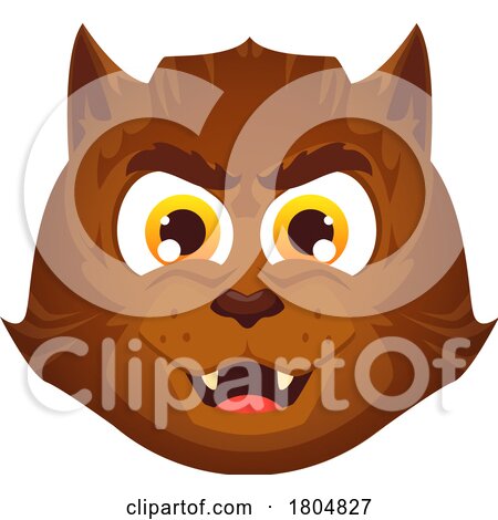 Werewolf Halloween Emoji by Vector Tradition SM