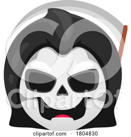 Grim Reaper Halloween Emoji by Vector Tradition SM