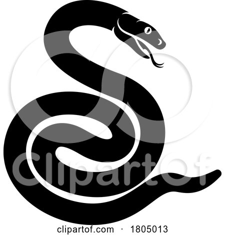 Snake Chinese Zodiac Horoscope Animal Year Sign by AtStockIllustration
