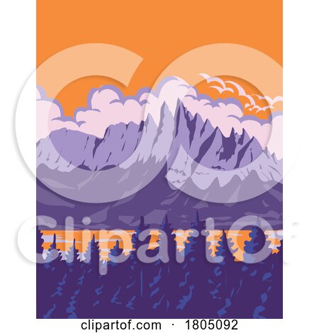 Sky Pond in Rocky Mountain National Park Colorado WPA Poster Art by patrimonio