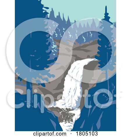 Alberta Falls in Rocky Mountain National Park Colorado WPA Poster Art by patrimonio