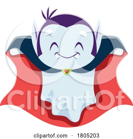 Cute Halloween Ghost Vampire by Vector Tradition SM